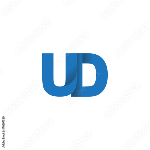 Free Download Initial letter logo UD, overlapping fold logo, blue color

 - GFXLoad