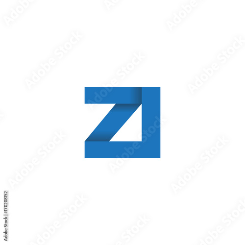 Initial letter logo ZI, overlapping fold logo, blue color Free Download Initial letter logo ZI, overlapping fold logo, blue color - GFXLoad