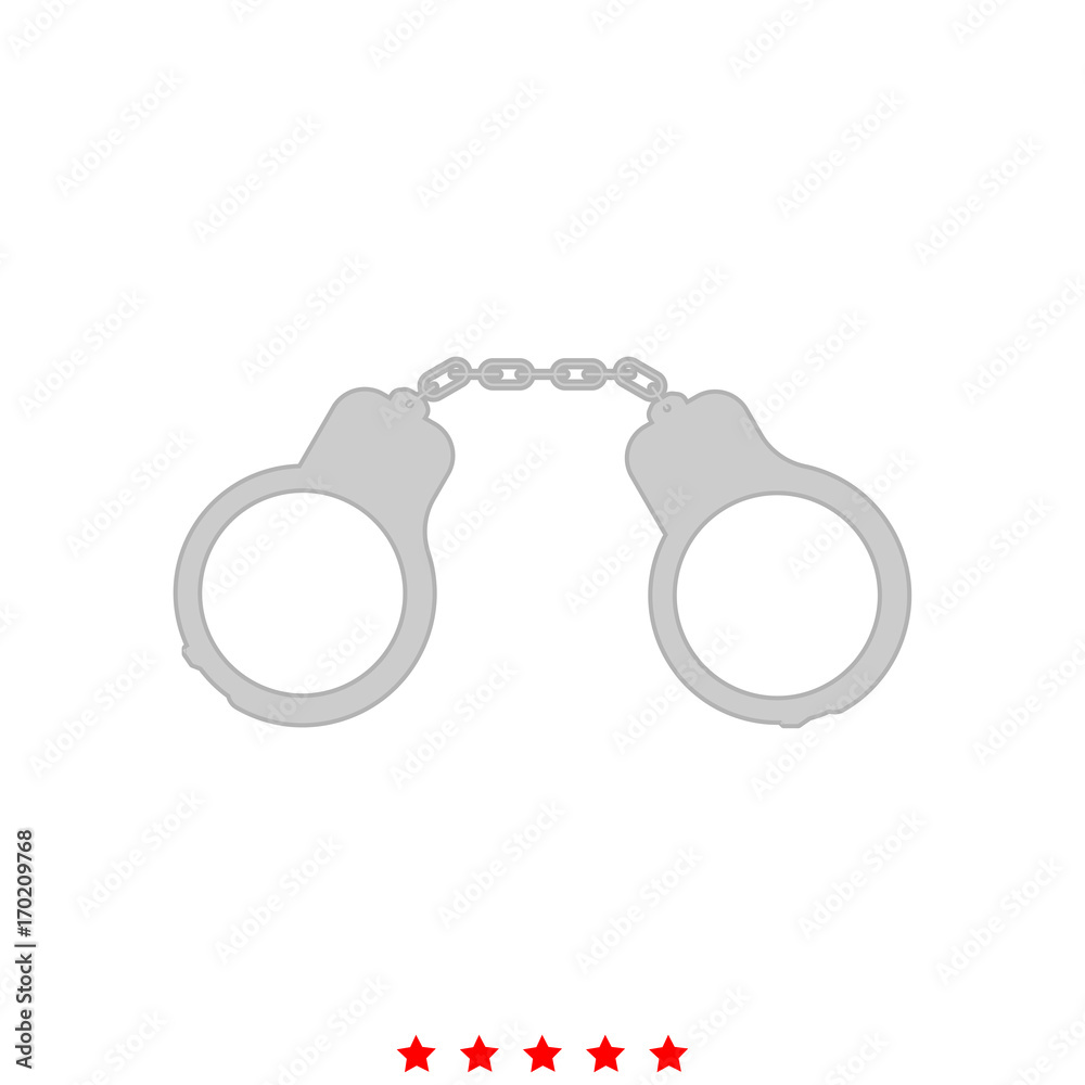 Handcuff it is icon . Handcuff it is icon .