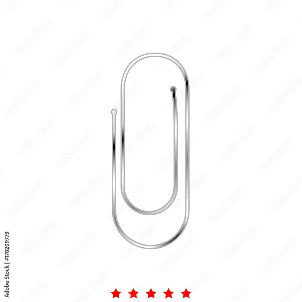 Paper clip it is icon . Paper clip it is icon .