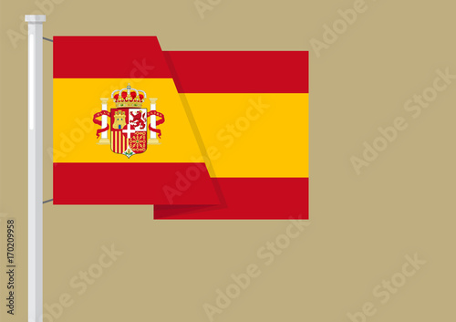Spain flag with copyspace