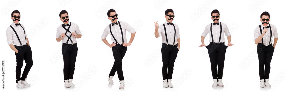Young positive man isolated on white Young positive man isolated on white