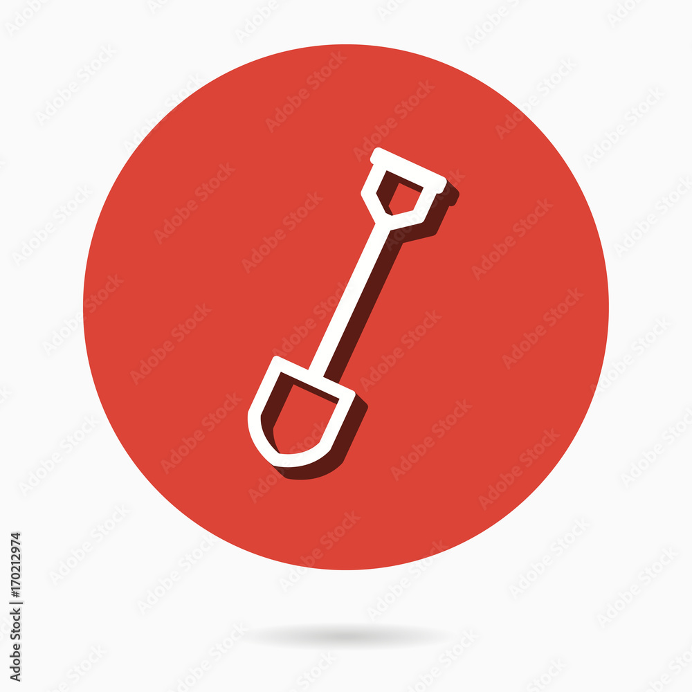 Shovel - vector icon. Shovel - vector icon.