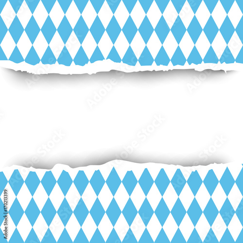 Bavaria Flag Ripped Paper Seamless Pattern Background
