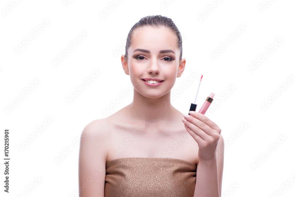 Young beautiful female fashion model with make up Young beautiful female fashion model with make up