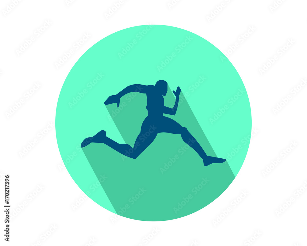 runner athlete sports silhouette icon vector runner athlete sports silhouette icon vector