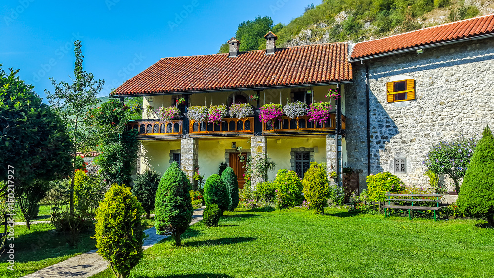 The territory of the monastery complex Moracha. Kolasin, Montenegro