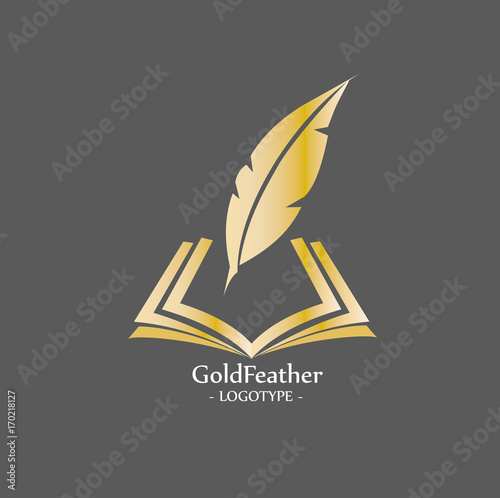 Creative Feather Concept Logo Design Template