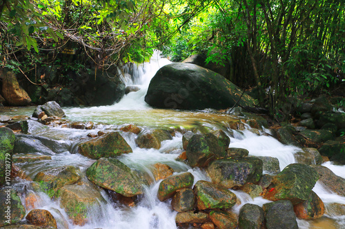 Beautiful Waterfall in the thailand forest. 