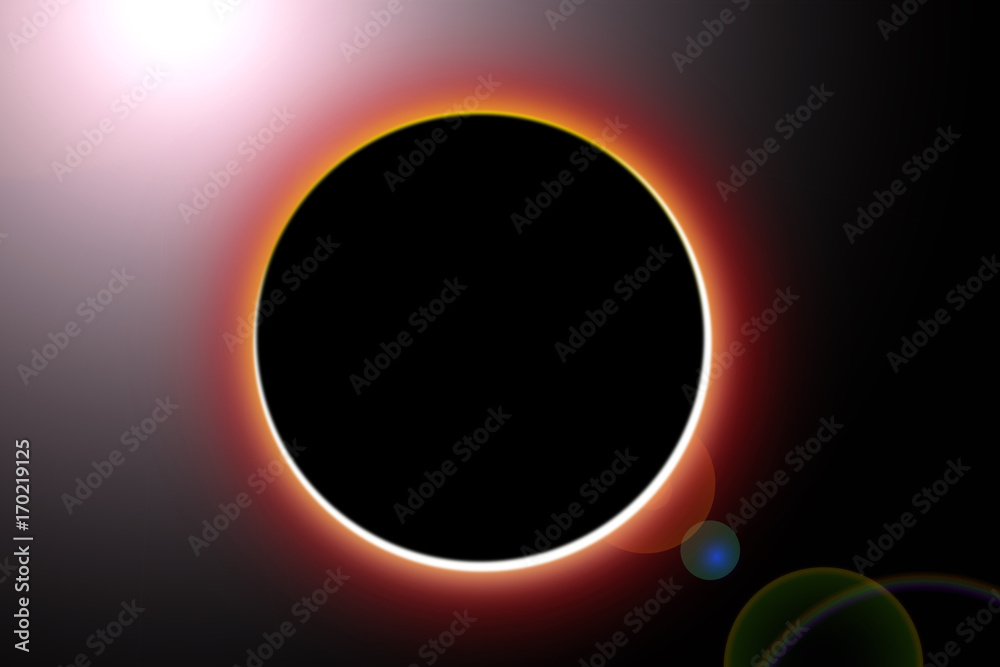 Solar eclipse of illumination design background Solar eclipse of illumination design background