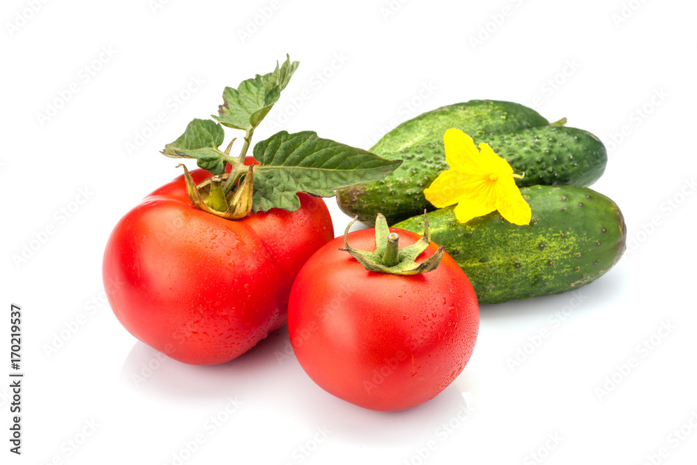 Cucumber with tomato
