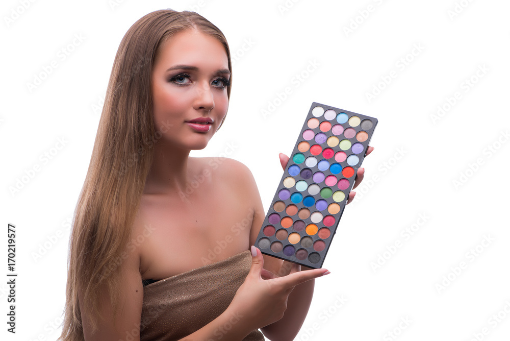 Young beautiful female fashion model with make up Young beautiful female fashion model with make up