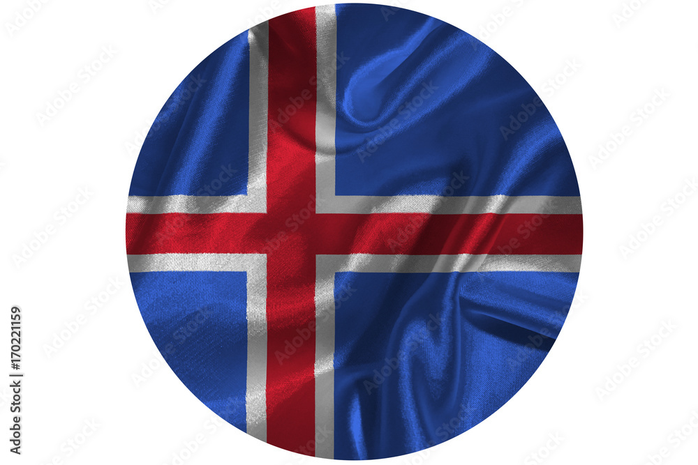 Obraz premium Iceland flag national flag 3D illustration symbol.