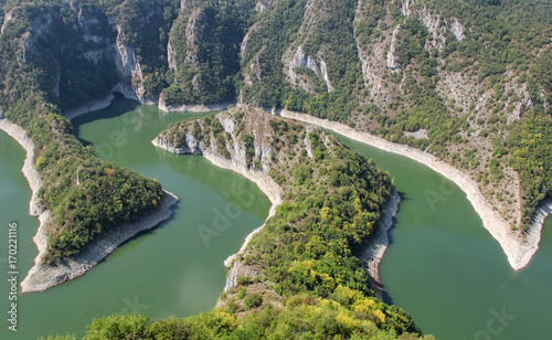 Meanders of the Uvac river, Serbia photo
