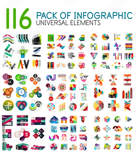 Mega collection of infographic templates