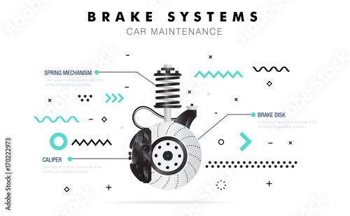 Auto service. Geometry line composition. Trendy technology operations. Diagnostics machine centre. Car maintenance. Awesome zigzag really thin style. Automobile engine pictogram and icons for web.