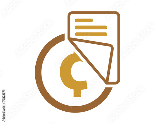 file document cent currency icon vector