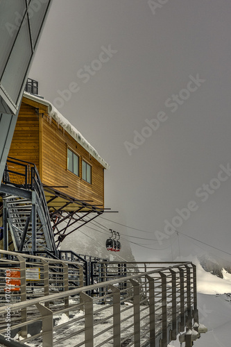 Stazione della funivia Skaway a Punta Helbronner