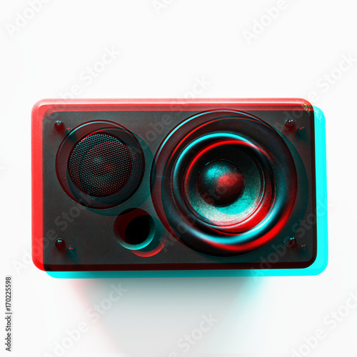 Slika na platnu Speaker woofer musical eletronic audio bass