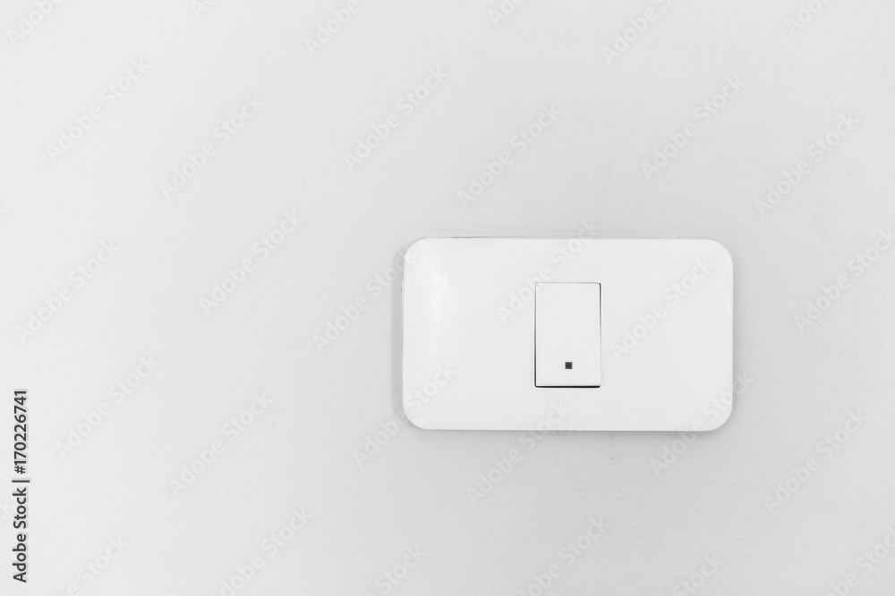 Switch supply on white background Switch supply on white background