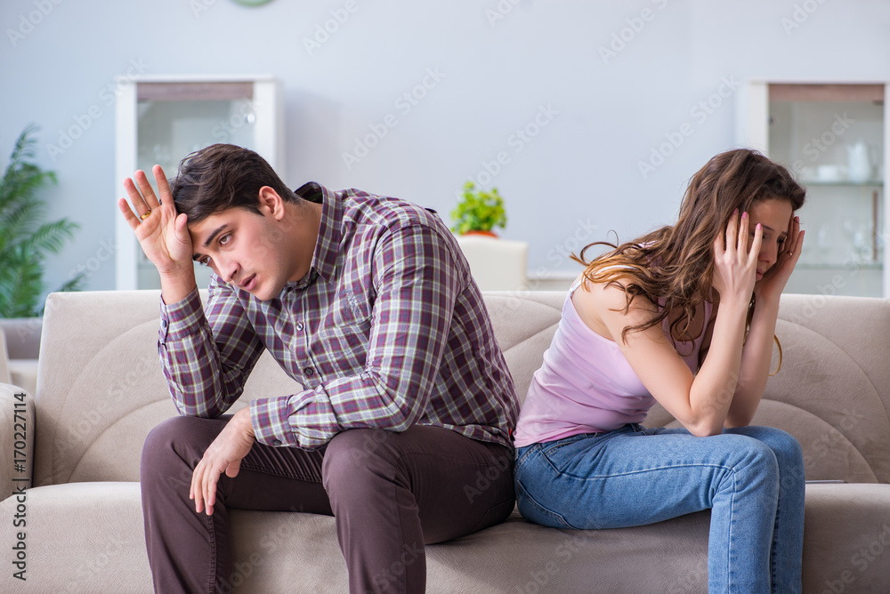 Young family in broken relationship concept Young family in broken relationship concept