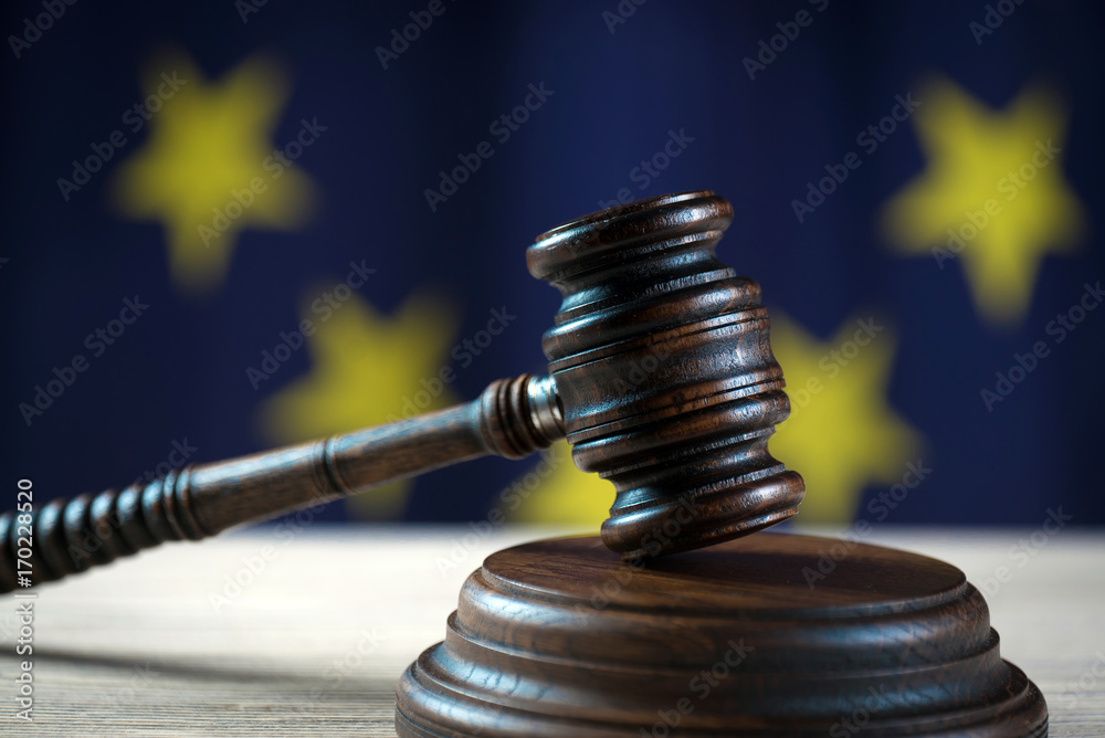 Law Symbols. EU flag Law Symbols. EU flag