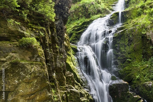 Long time exposure of Kamienczyk waterfall in Karkonosze Mountains  Poland