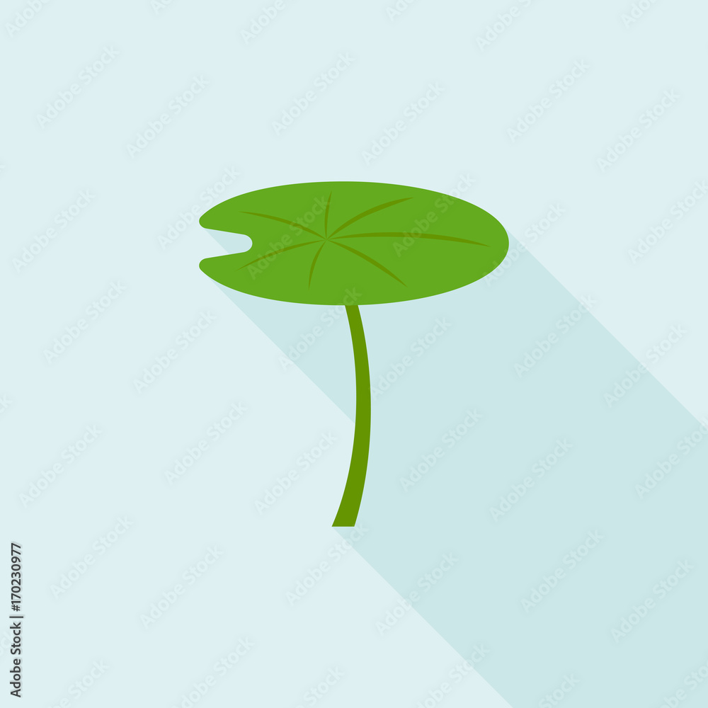 lotus leaf icon, flat design with long shadow lotus leaf icon, flat design with long shadow