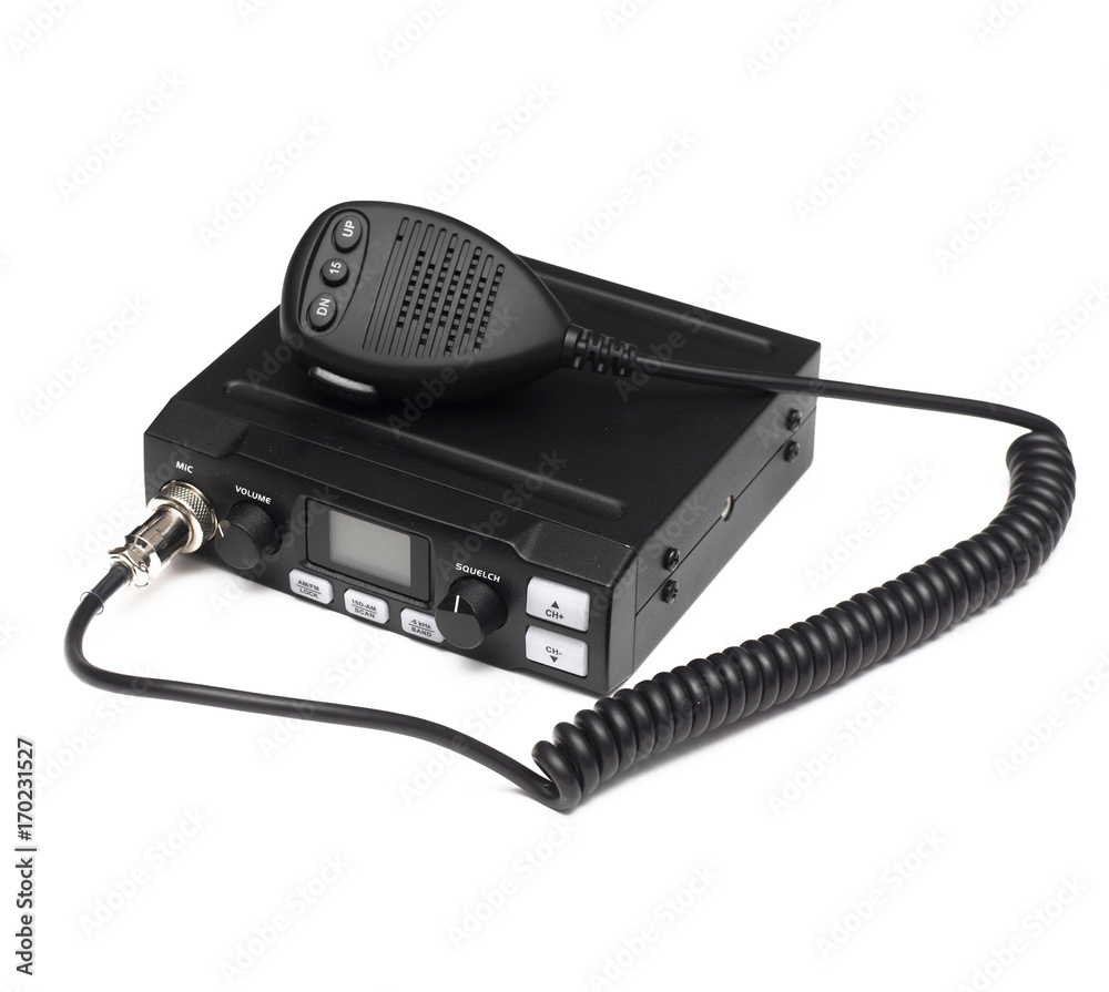 cb Radio transmitter isolated on white background. cb Radio transmitter isolated on white background.