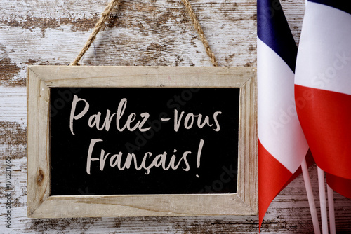 text parlez-vous francais? do you speak French? photo