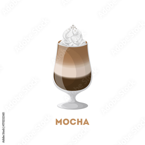 Isolated mocha glass.