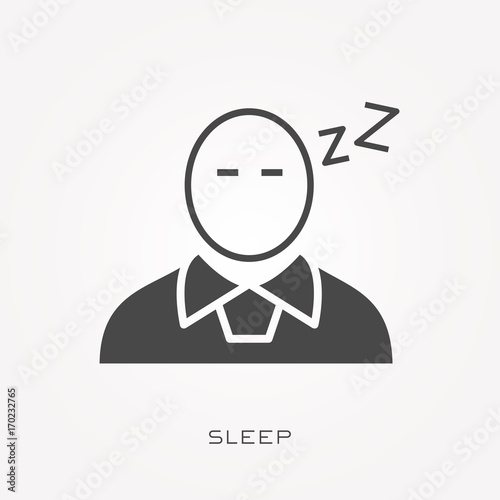 Silhouette icon sleep