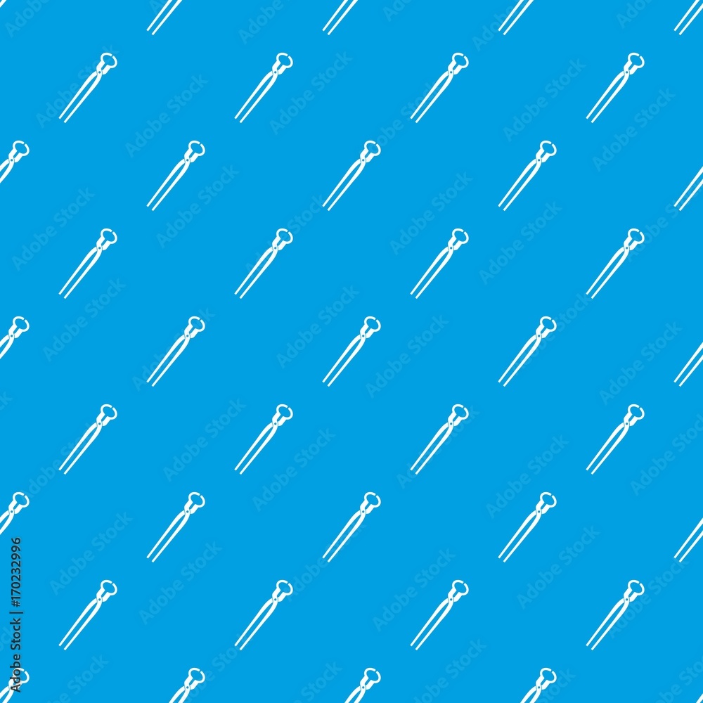 Fototapeta premium Vintage blacksmith pincers pattern seamless blue