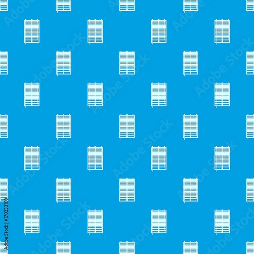 Window with wooden jalousie pattern seamless blue