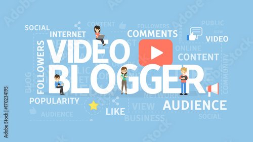 Video blogger concept.