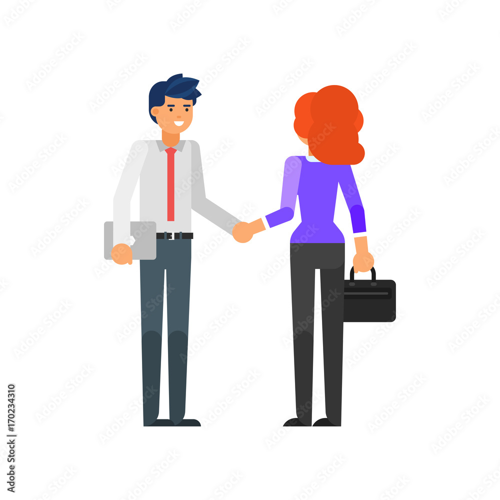 Obraz premium Business partners shaking hands