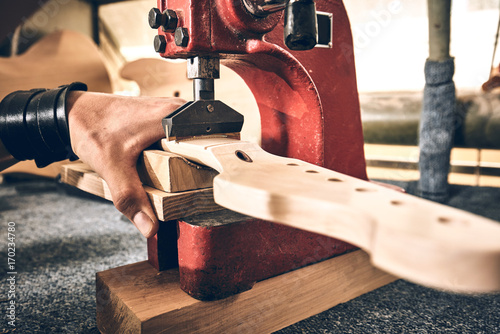 Manufacture of guitars of the Ukrainian brand Woodstock. photo