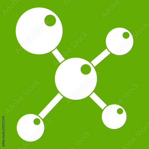 Chemical and physical molecules icon green