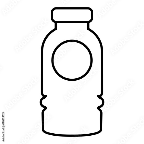 Cosmetic bottle icon , outline style photo