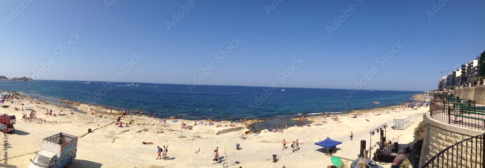 Naklejka premium Malta Sliema coast view