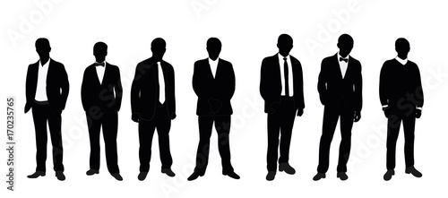 isolated silhouette male businessman