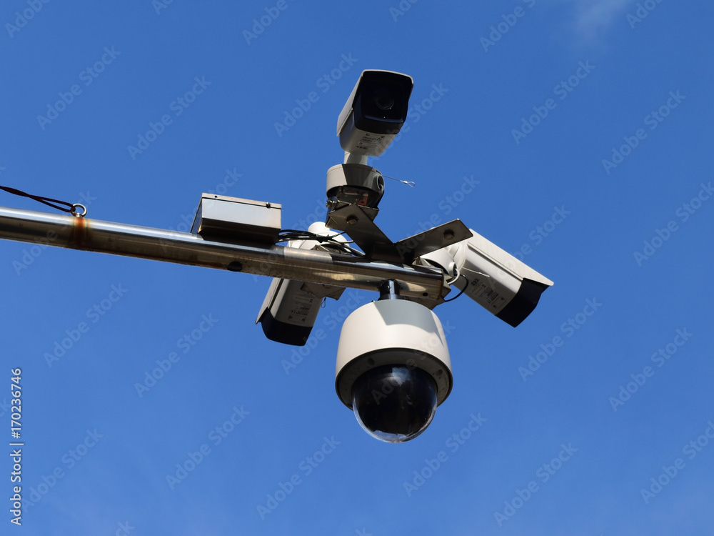 Surveillance cameras, three-way cameras and wide-angle camera
