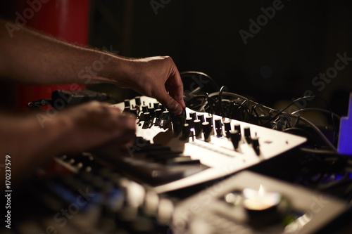 Close Up DJ Mixer Hand