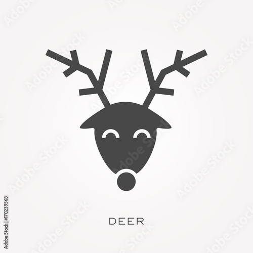 Silhouette icon deer