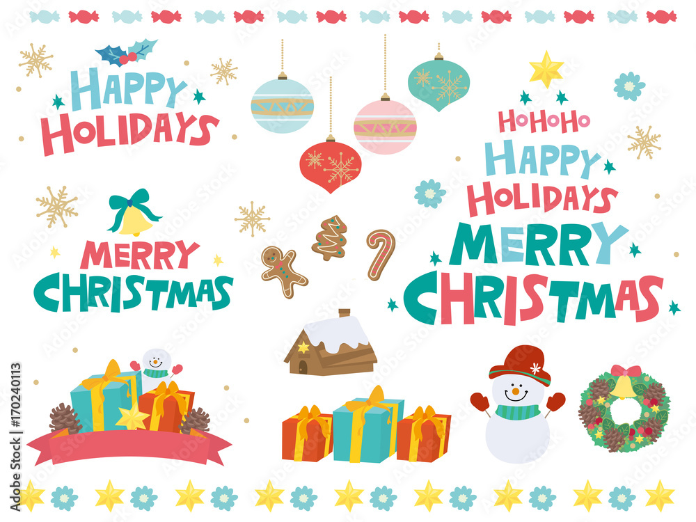 クリスマス かわいい デザイン イラスト Stock Vector Adobe Stock