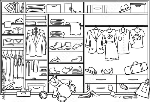 Doodle Family Wardrobe Mess Concept