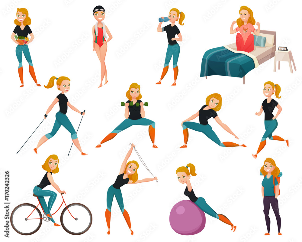 Healthy Lifestyle Icon Set