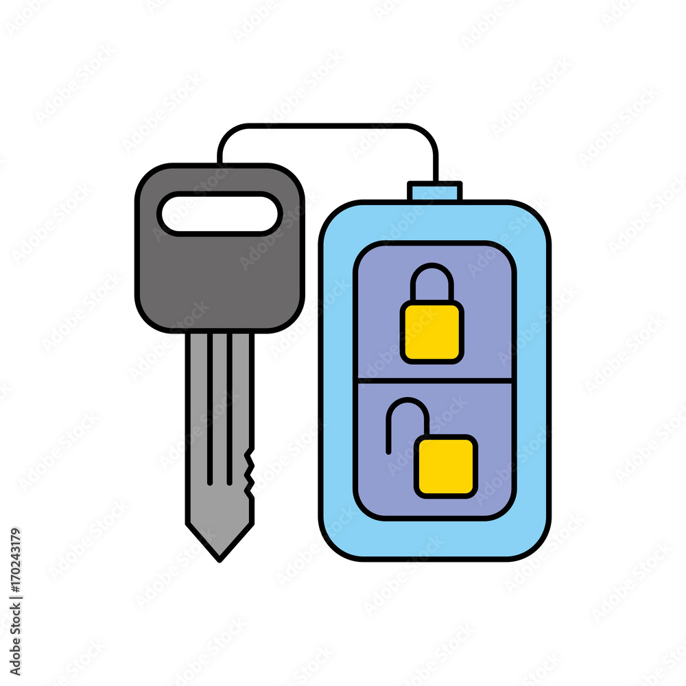 Obraz premium security remote control for your car vector illustration
