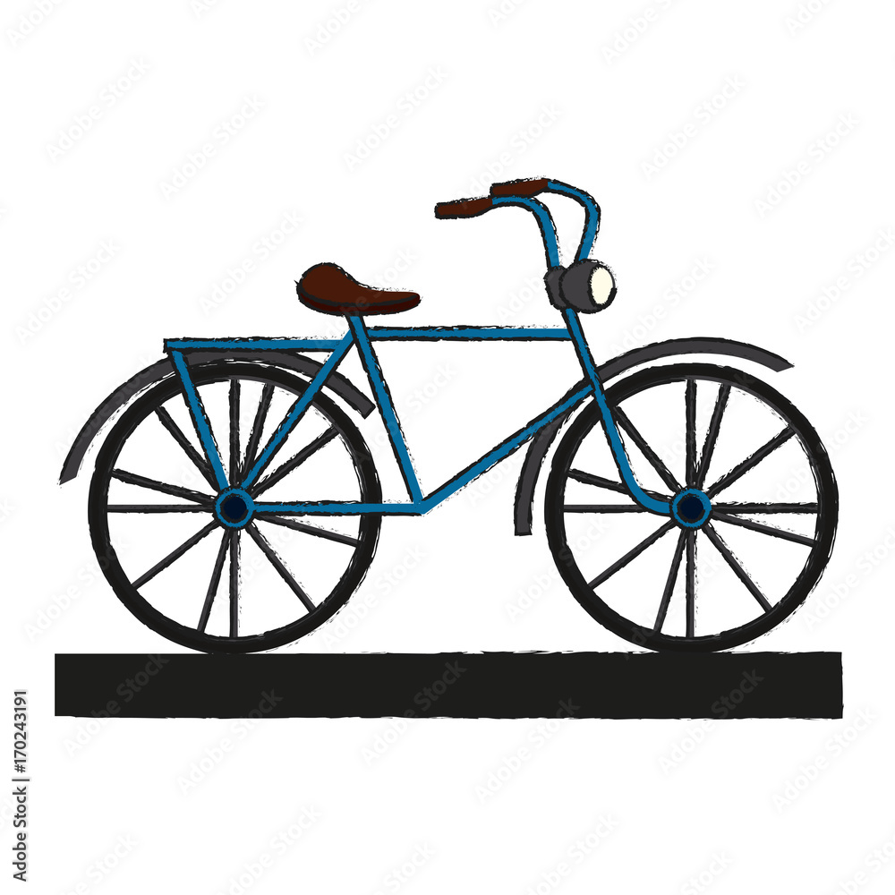 Bike of vehicle bicycle and cycle theme Isolated design Vector illustration