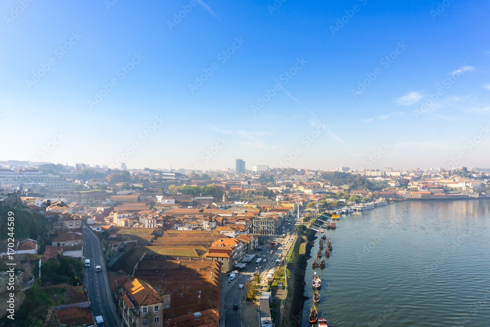 Obraz premium old town of Porto and river, Portugal, Europe